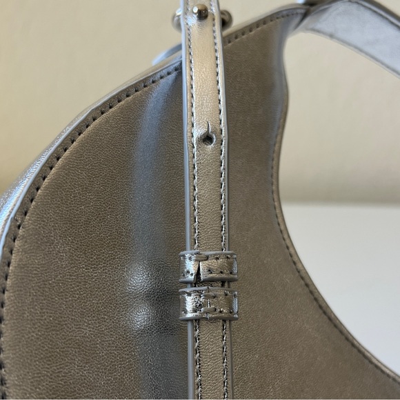 LOFT Metallic Crescent Crossbody Bag | Silver | NWT - Picture 10 of 13